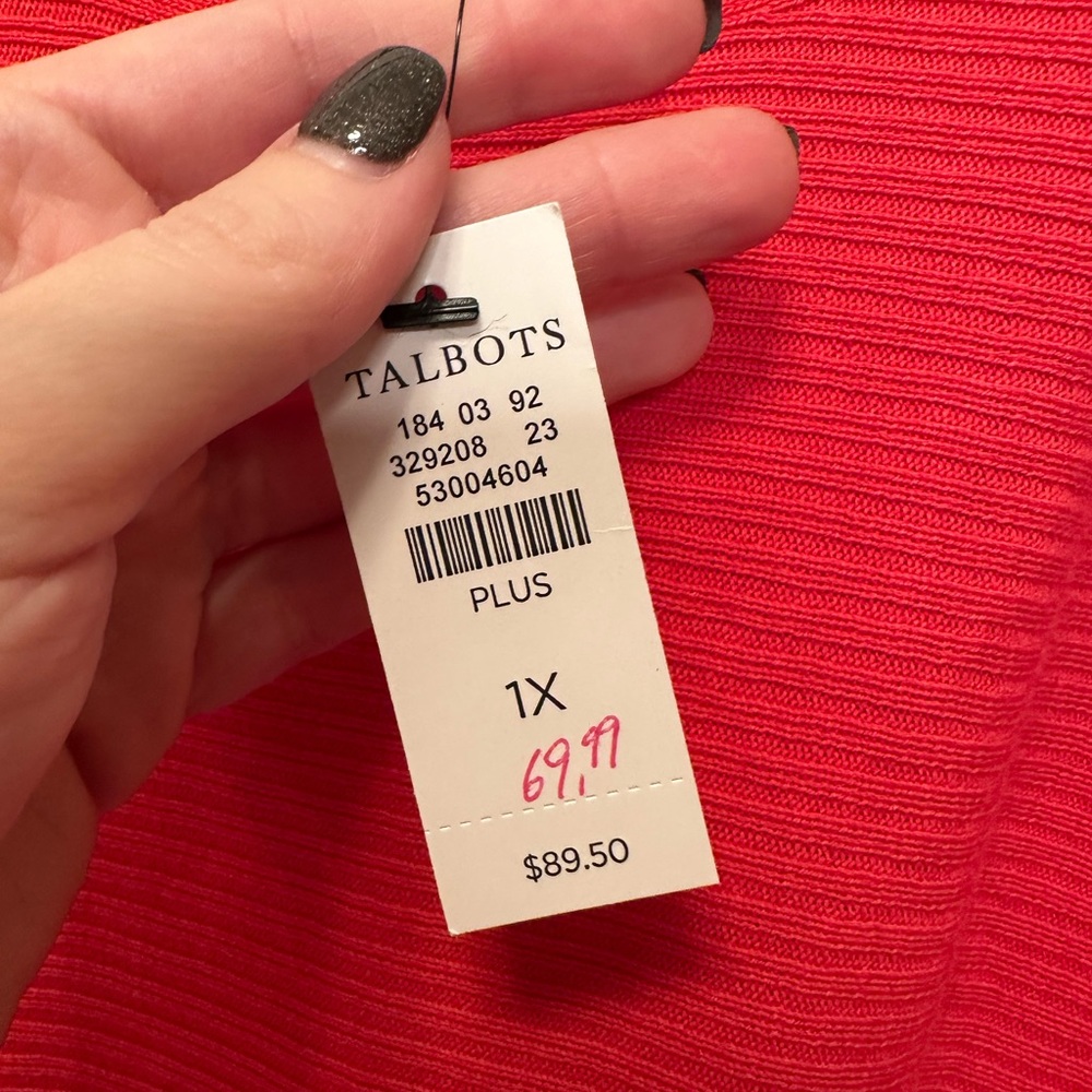 Talbots Plus Ribbed Tunic - Picture 2 of 4